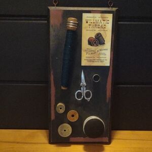 Vintage Sewing‎ Wall Art with Scissors and Thread